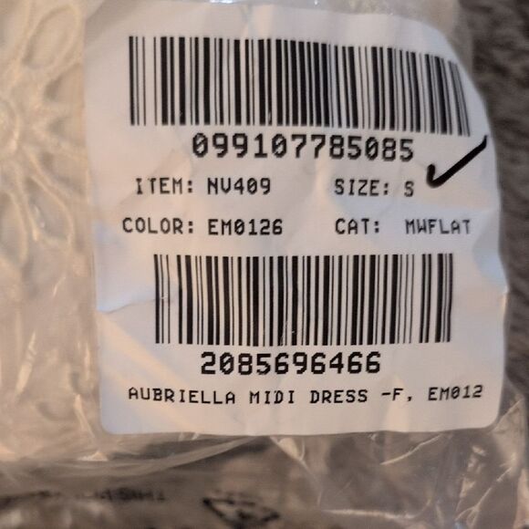 NEW Madewell Aubriella Midi Dress Embroidered Drop-Waist Floral Eyelet Cream - Picture 14 of 15